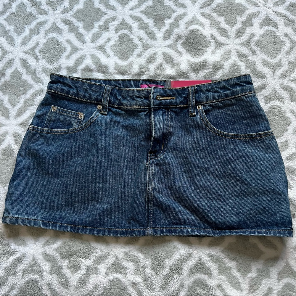Edikted Denim Mini Skirt